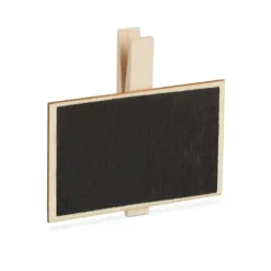 Svarta griffeltavleklämmor, 7x7,5x1,5 cm, Svart