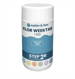 Swim&Fun Klor WeekTab - Tabs 20 g - 1 kg - Steg 2B