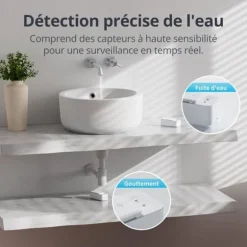 SwitchBot WiFi Vattendetektor - 3 Paket, 100dB Larm, IP67