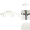 Tak till partytält & lusthus - Living Paviljongtak 310 g/m² 3 x 3 m gräddvit