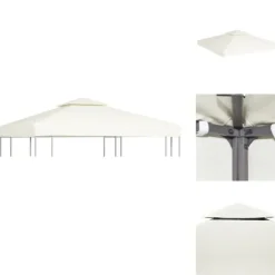 Tak till partytält & lusthus - Living Paviljongtak 310 g/m² 3 x 3 m gräddvit