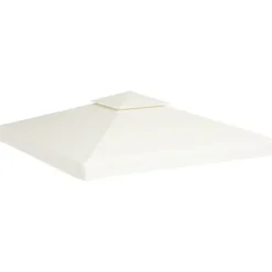 Tak till partytält & lusthus - Living Paviljongtak 310 g/m² 3 x 3 m gräddvit
