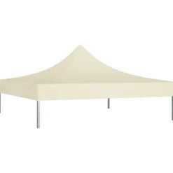 Tak till partytält 2x2 m - UV-beständig reservdel | Färg: Gräddvit | Storlek: 270 g/m²