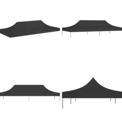 Tak till partytält 6x3 m svart 270 g/m² - Tak Tält - Tak Partytält - Home & Living
