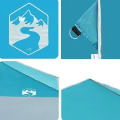 Tak Tält - Utomhuseventtält 400x400 cm i Oxford tyg | Färg: Blå | Höjd: 227/236/245 cm