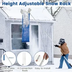 Takkratta, 624x44x23 cm, Silverblå