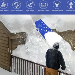 Takskottare för snöborttagning, 20/21 fot, silver och marinblå