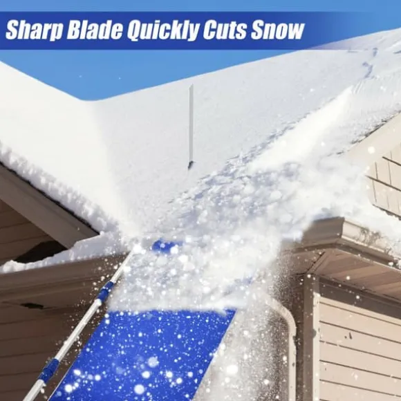 Takskottare för snöborttagning, 20/21 fot, silver och marinblå