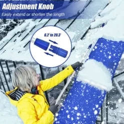 Takskottare för snöborttagning, 20/21 fot, silver och marinblå