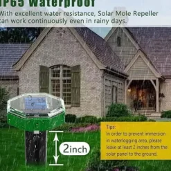 Taupe Ultrason Solaire 8 delar, Anti Taupe Ultrason Solaire med IP65 Vattentät, Används utomhus eller i trädgården