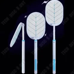 TD® hopfällbar och uppladdningsbar hushållsmyggdödare KM-3832 förlängd, stark teleskopisk uppgraderingsversion