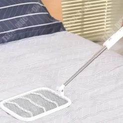 TD® hopfällbar uppladdningsbar elektrisk myggsmällare teleskopisk myggdödande elektrisk cang swatter kraftfullt myggmedel mé