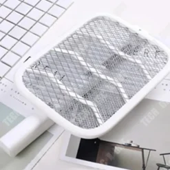 TD® hopfällbar uppladdningsbar elektrisk myggsmällare teleskopisk myggdödande elektrisk cang swatter kraftfullt myggmedel mé