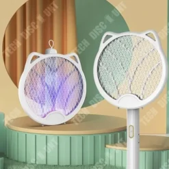 TD® hopfällbara kattöron fyra-i-ett multifunktionell elektrisk myggsmällare USA uppladdningsbar myggdödare