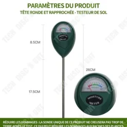TD Hygrometer Fuktighetsmätare Inga batterier krävs Jordfuktighetsmätare Tester Växtfuktighet för blomkruka Trädgård Gårdsgård