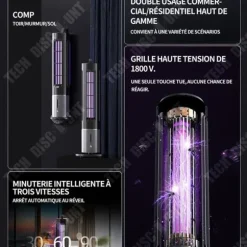 TD Mosquito Killer Lamp 1800V 7,7x7,7x37,4 cm USB Electric Insect Killer UV Mosquito Killer Lampa Inomhus myggmedelslampa