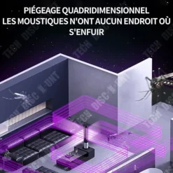 TD Mosquito Killer Lamp 1800V 7,7x7,7x37,4 cm USB Electric Insect Killer UV Mosquito Killer Lampa Inomhus myggmedelslampa