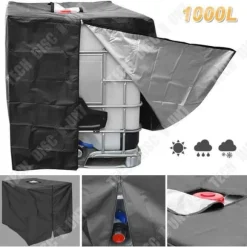 TD Tanklock 210D Skyddslock 120x100x116cm UV Vattentätt lock Svarta regnskyddshuvar