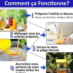 TD® utomhus flugfälla gul grönsaksträdgård bifälla flaska humlefälla flugfälla flaska flugfångare