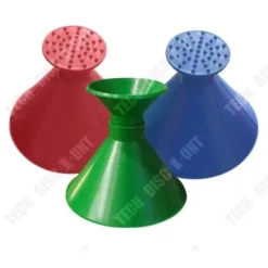 TD® Vindrutesskrapa i konform / Rund is-skrapa, stor yta, ingen repa, frost, färger, komfort