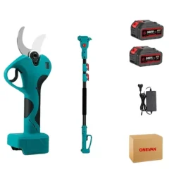 Teleskopisk stångbeskärningssax, sladdlös, kraftfull klippprestanda,2 Batteri EU Kontakt