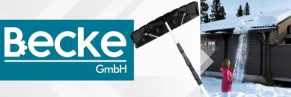 Teleskopskrapa, snöskyffel för taket, aluminium, hopfällbar