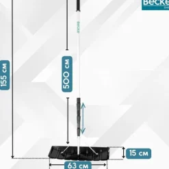 Teleskopskrapa, snöskyffel för taket, aluminium, hopfällbar