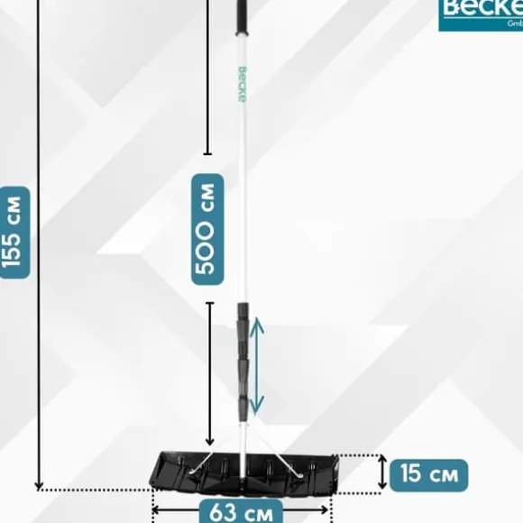 Teleskopskrapa, snöskyffel för taket, aluminium, hopfällbar
