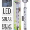 TERMOMETRO CON LAMPADA SOLARE 56CM ACCESSORI GIARDINO ESTERNO