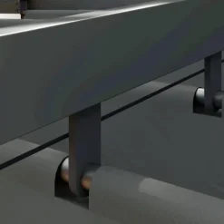 Terrasspergola ca 3x3 m, aluminium, väggmonterad, justerbart tak, mörkgrå