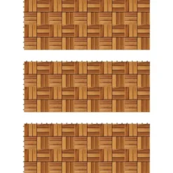 Terrassplattor 30 x 30 cm akacia set om 30