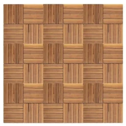 Terrassplattor, Sammanlänkande Design, Hållbart Material,Brun