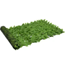 The Living Store Balkongskärm gröna blad 400x100 cm - Parasoll & solskydd