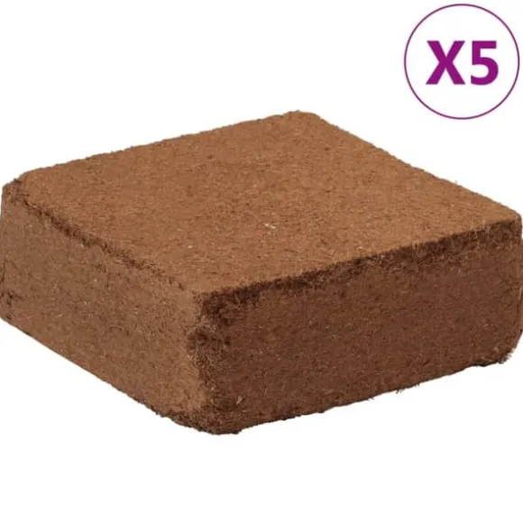 The Living Store Block i kokosfiber 5 st 5 kg vardera 25 kg totalt - Jord och sand