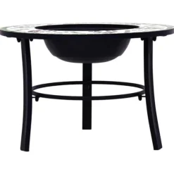 The Living Store Eldfat med mosaik grön 68cm keramik - Öppna spisar