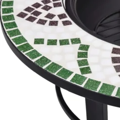 The Living Store Eldfat med mosaik grön 68cm keramik - Öppna spisar