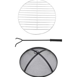 The Living Store Eldfat med mosaikbord terrakotta 68 cm keramik - Öppna spisar