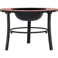 The Living Store Eldfat med mosaik terrakotta 68cm keramik - Öppna spisar