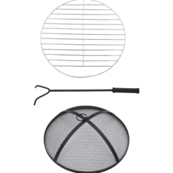 The Living Store Eldfat med mosaikbord blå och vit 68 cm keramik - Öppna spisar