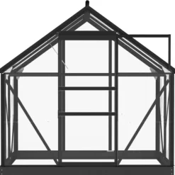 The Living Store Glasväxthus antracit 155x103x191 cm aluminium - Växthus