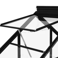 The Living Store Glasväxthus antracit 155x103x191 cm aluminium - Växthus