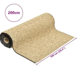 The Living Store Kantmatta naturlig sand 200x100 cm - Tillbehör till fontäner & dammar