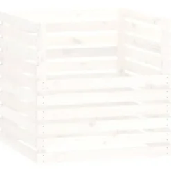The Living Store Kompostlåda vit 80x80x78 cm massiv furu - Komposterare