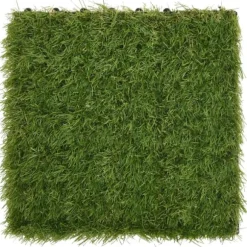 The Living Store Konstgräsplattor 11 st grön 30x30 cm - Artificiell flora