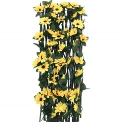 The Living Store Konstväxt murgröna spaljé expanderbar 5 st gul 180x60 cm - Staket