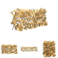 The Living Store Konstväxt lönnlöv spaljé expanderbar orange 180x30 cm - Staket