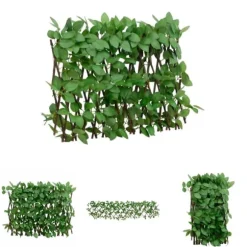 The Living Store Konstväxt murgröna spaljé expanderbar grön 180x30 cm - Staket