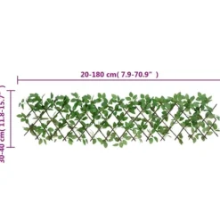 The Living Store Konstväxt murgröna spaljé expanderbar grön 180x30 cm - Staket