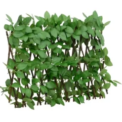 The Living Store Konstväxt murgröna spaljé expanderbar 5 st grön 180x30 cm - Staket