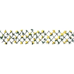 The Living Store Konstväxt murgröna spaljé expanderbar 5 st gul 180x20 cm - Staket